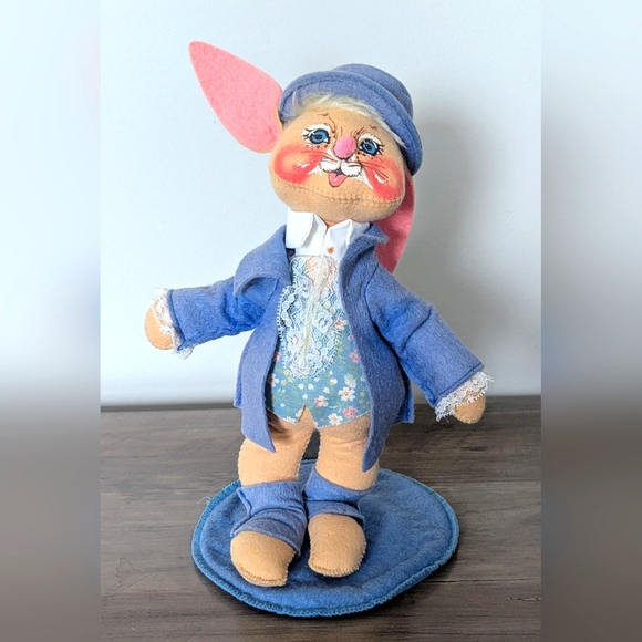 Vintage 1987 Annalee 12" Boy Easter Bunny Rabbit Easter Parade Made In USA Plush - Picture 1 of 10